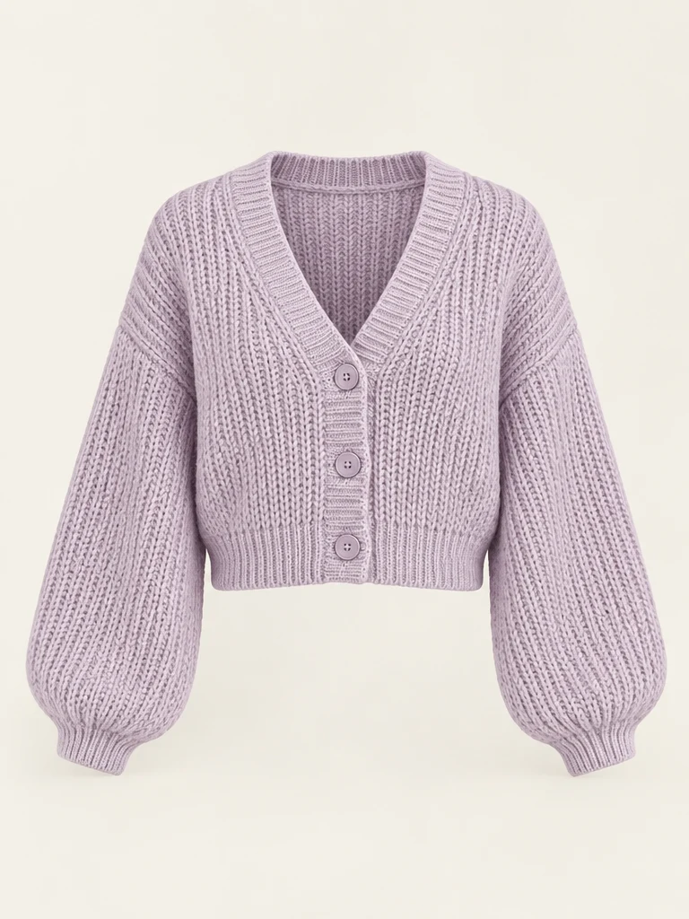 Lilac Lilac Ease Cardigan, front view